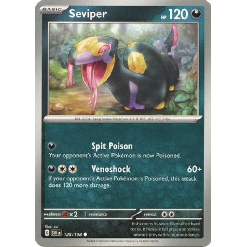 Seviper 128/198  - Reverse Holofoil SV01 Scarlet & Violet Base Set - Common