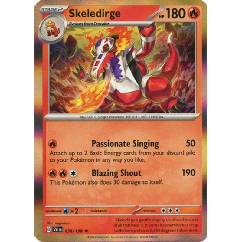 Skeledirge 038/198  - Holofoil SV01 Scarlet & Violet Base Set - Rare