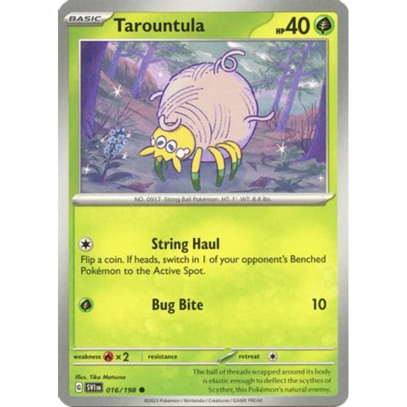 Tarountula 016/198  - Reverse Holofoil SV01 Scarlet & Violet Base Set - Common