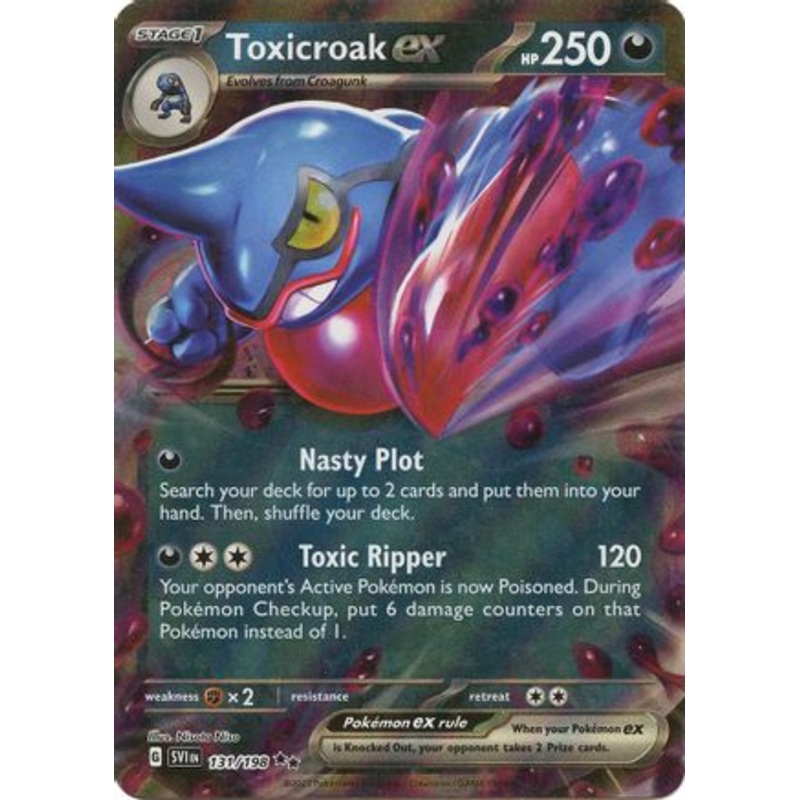 Toxicroak ex 131/198  - Holofoil SV01 Scarlet & Violet Base Set - Double Rare