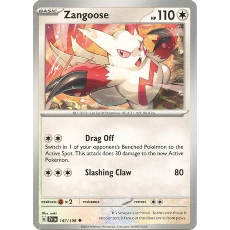 Zangoose 147/198  SV01 Scarlet & Violet Base Set - Uncommon