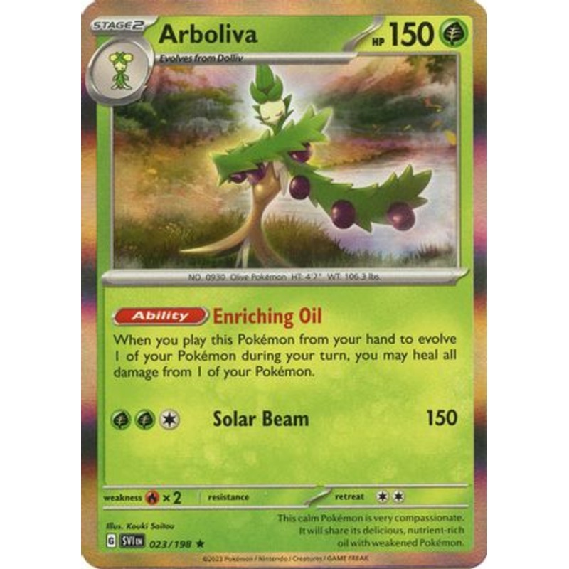 Arboliva 023/198  - Reverse Holofoil SV01 Scarlet & Violet Base Set - Rare