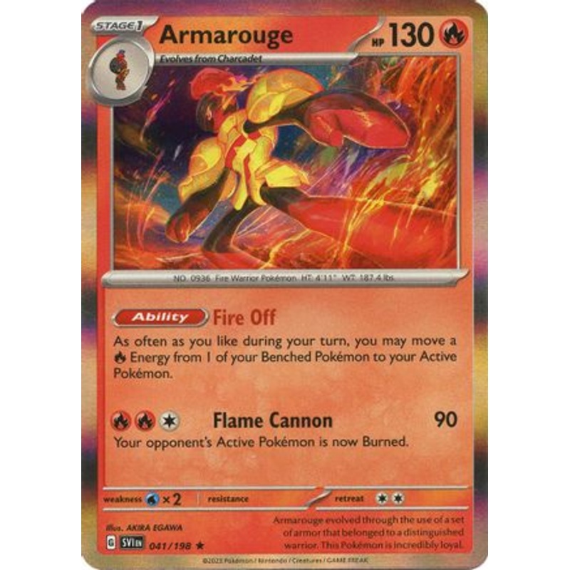 Armarouge 041/198  - Reverse Holofoil SV01 Scarlet & Violet Base Set - Rare
