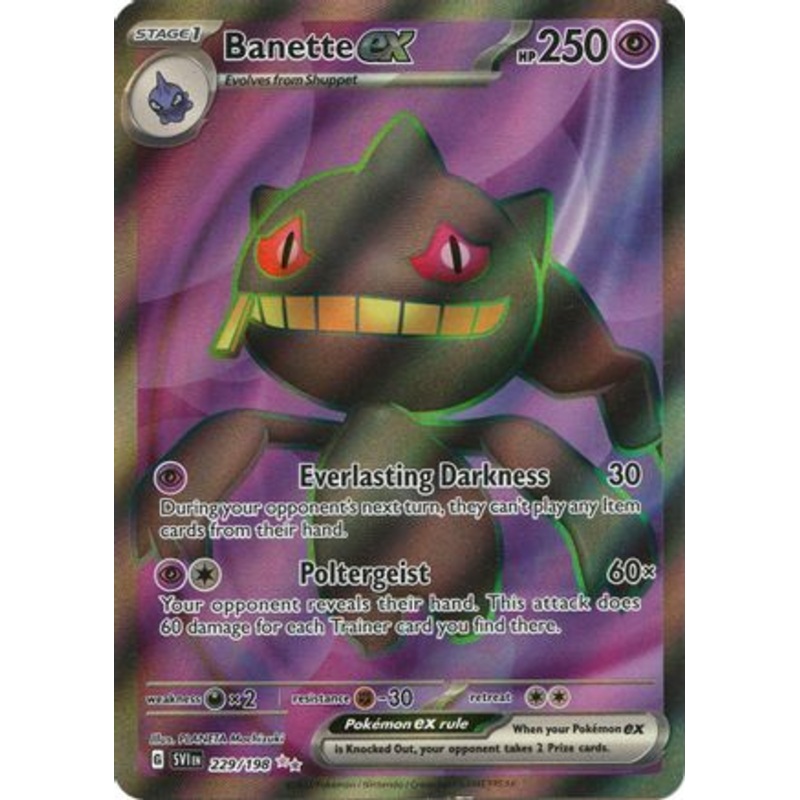 Banette ex 229/198  - Holofoil SV01 Scarlet & Violet Base Set - Ultra Rare