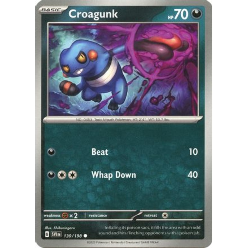 Croagunk 130/198  SV01 Scarlet & Violet Base Set - Common