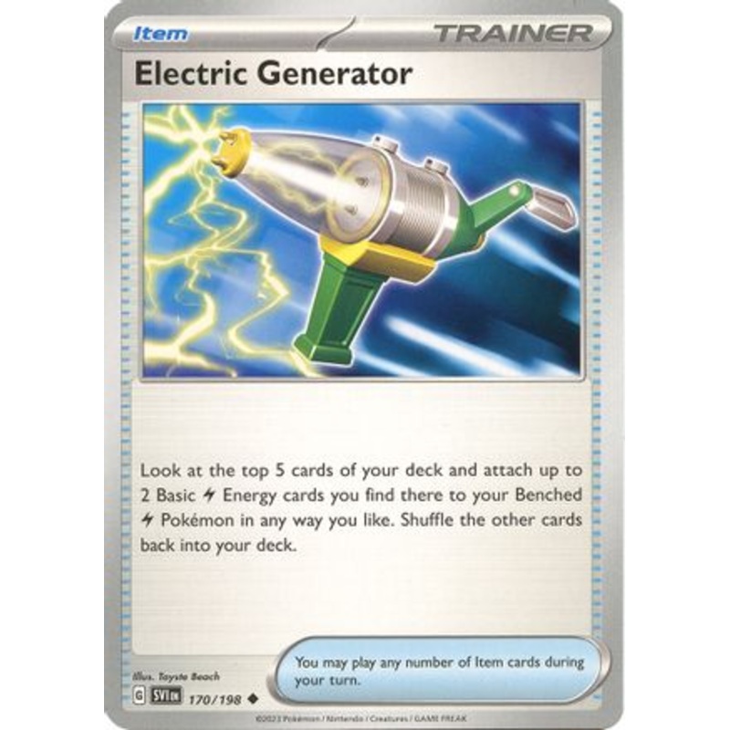 Electric Generator 170/198  - Reverse Holofoil SV01 Scarlet & Violet Base Set - Uncommon