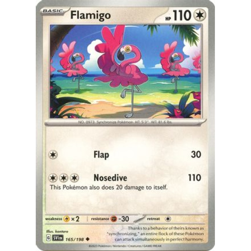 Flamigo 165/198  - Reverse Holofoil SV01 Scarlet & Violet Base Set - Uncommon