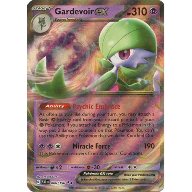Gardevoir ex 086/198  - Holofoil SV01 Scarlet & Violet Base Set - Double Rare