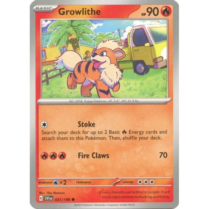 Growlithe 031/198  SV01 Scarlet & Violet Base Set - Common