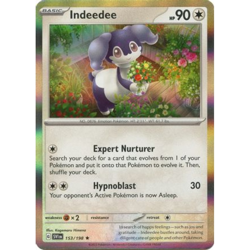 Indeedee 153/198  - Holofoil SV01 Scarlet & Violet Base Set - Rare