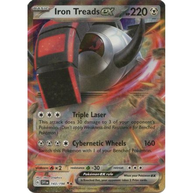 Iron Treads ex 143/198  - Holofoil SV01 Scarlet & Violet Base Set - Double Rare