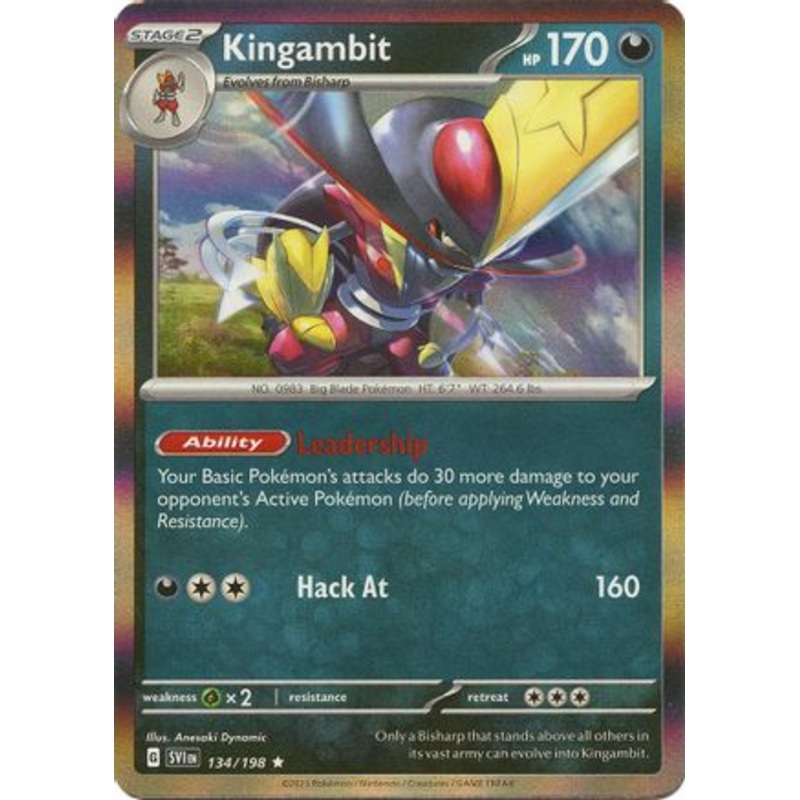 Kingambit 134/198  - Reverse Holofoil SV01 Scarlet & Violet Base Set - Rare