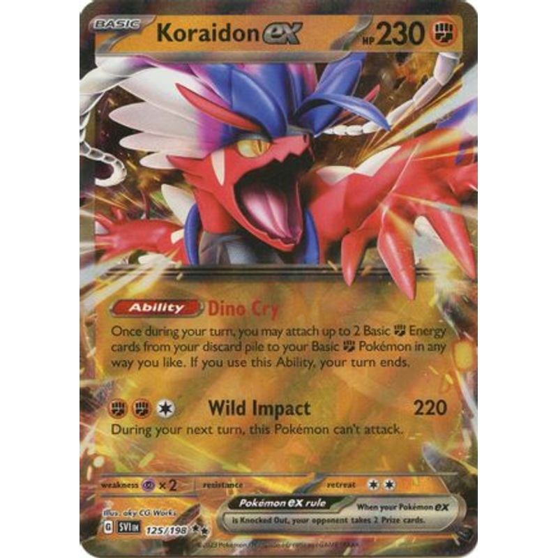 Koraidon ex 125/198  - Holofoil SV01 Scarlet & Violet Base Set - Double Rare