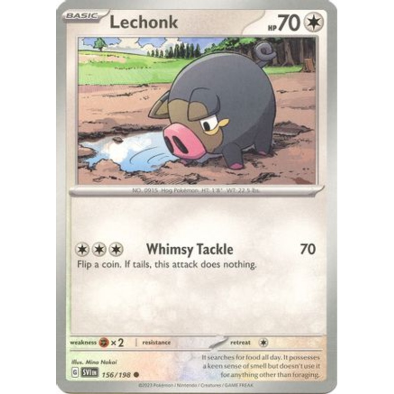 Lechonk 156/198  - Reverse Holofoil SV01 Scarlet & Violet Base Set - Common