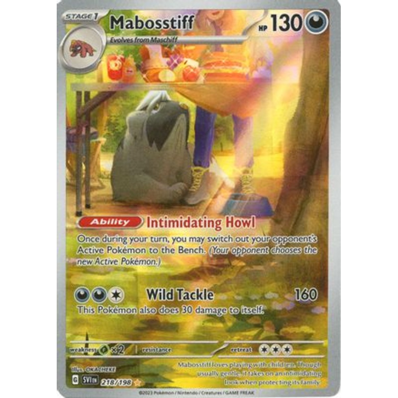 Mabosstiff 218/198  - Holofoil SV01 Scarlet & Violet Base Set - Illustration Rare