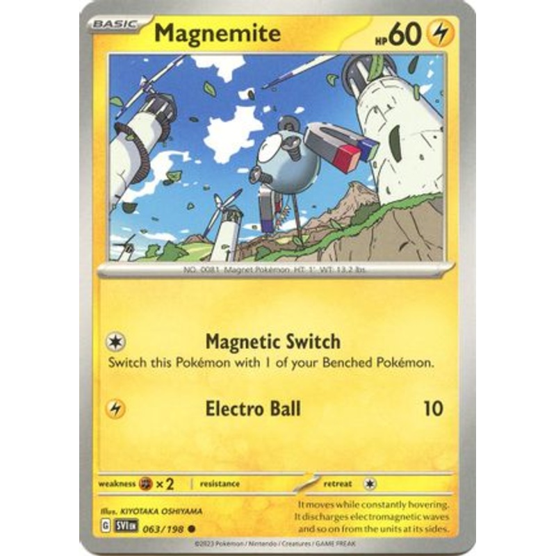 Magnemite 063/198  - Reverse Holofoil SV01 Scarlet & Violet Base Set - Common
