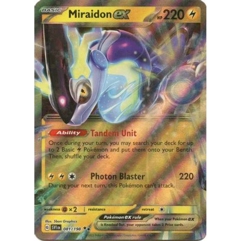 Miraidon ex 081/198  - Holofoil SV01 Scarlet & Violet Base Set - Double Rare