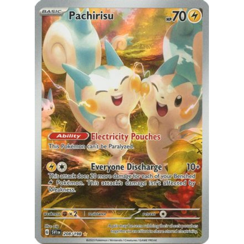 Pachirisu 208/198  - Holofoil SV01 Scarlet & Violet Base Set - Illustration Rare