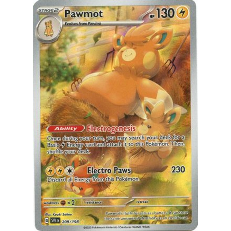 Pawmot 209/198  - Holofoil SV01 Scarlet & Violet Base Set - Illustration Rare