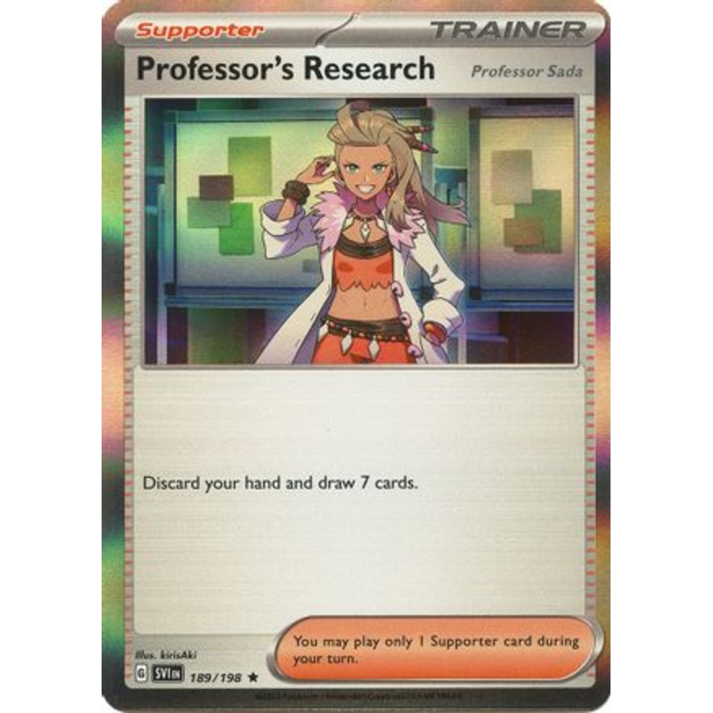Professor's Research 189/198  - Reverse Holofoil SV01 Scarlet & Violet Base Set - Rare