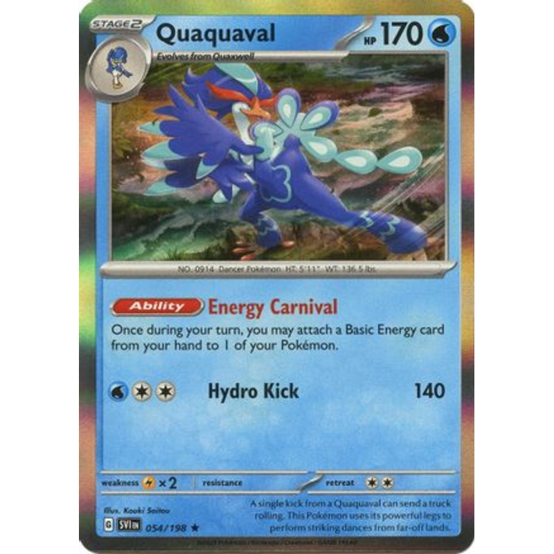 Quaquaval 054/198  - Reverse Holofoil SV01 Scarlet & Violet Base Set - Rare