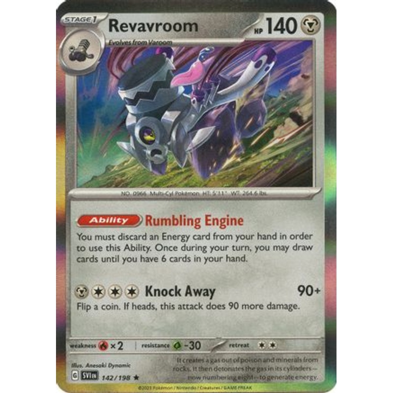 Revavroom 142/198  - Reverse Holofoil SV01 Scarlet & Violet Base Set - Rare