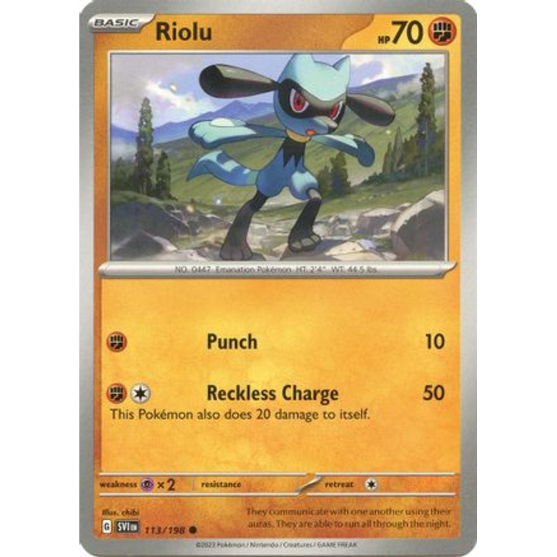 Riolu 113/198  SV01 Scarlet & Violet Base Set - Common