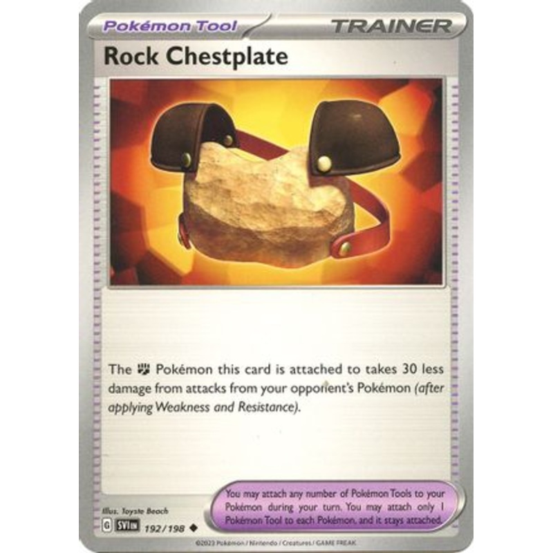 Rock Chestplate 192/198  - Reverse Holofoil SV01 Scarlet & Violet Base Set - Uncommon