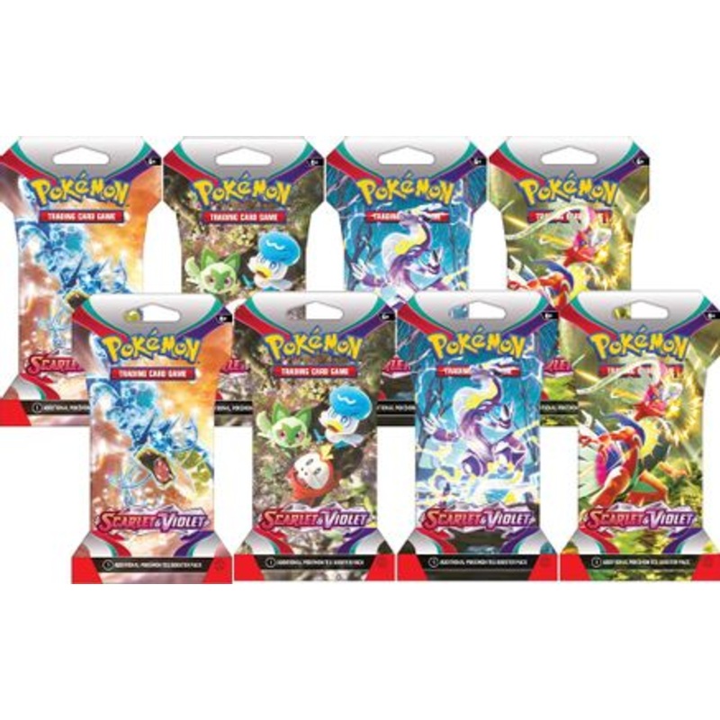 Scarlet & Violet Sleeved Booster Pack Bundle [Set of 8]  SV01 Scarlet & Violet Base Set - null