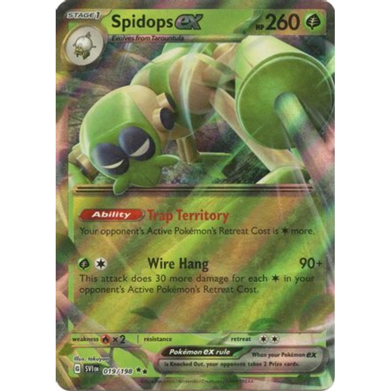 Spidops ex 019/198  - Holofoil SV01 Scarlet & Violet Base Set - Double Rare
