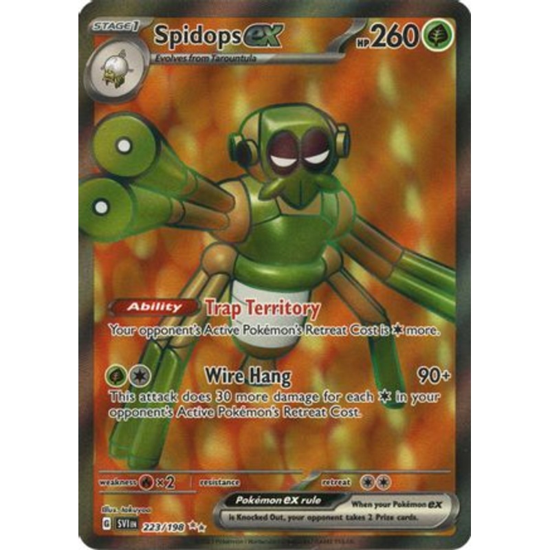 Spidops ex 223/198  - Holofoil SV01 Scarlet & Violet Base Set - Ultra Rare