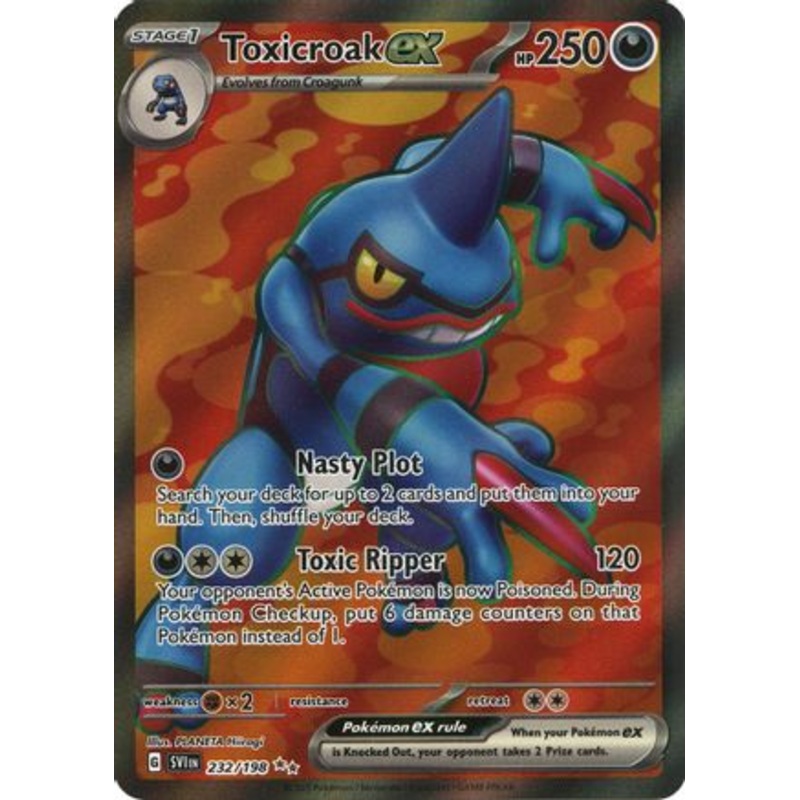 Toxicroak ex 232/198  - Holofoil SV01 Scarlet & Violet Base Set - Ultra Rare
