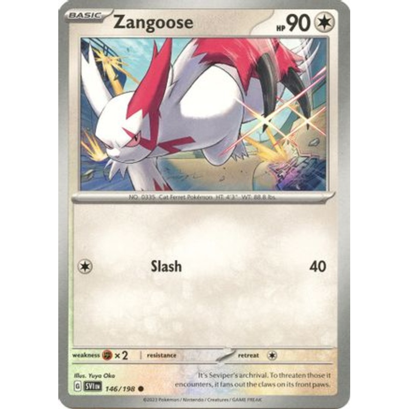 Zangoose 146/198  SV01 Scarlet & Violet Base Set - Common
