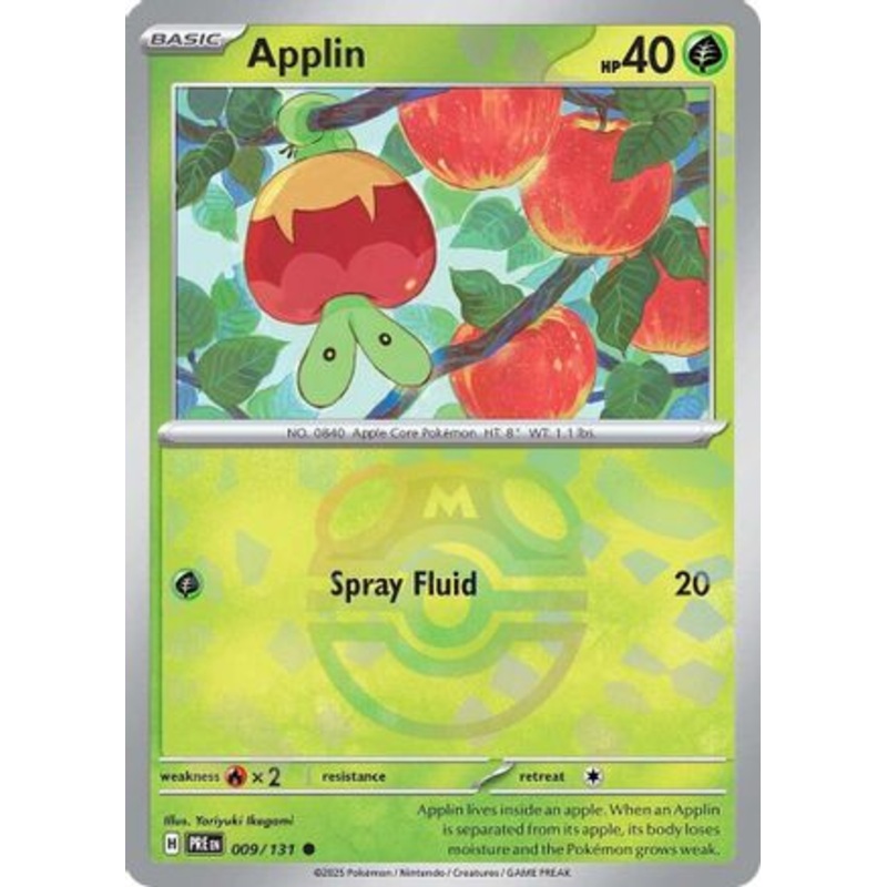 Applin (Master Ball Pattern) 009/131  - Holofoil SV Prismatic Evolutions - Common