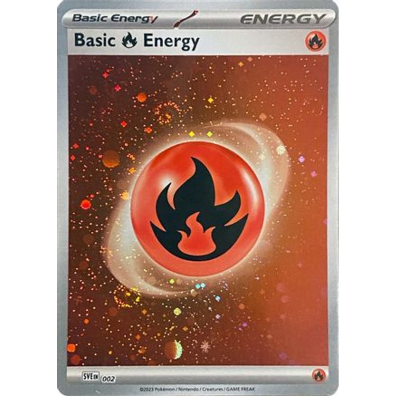 Basic Fire Energy (Cosmos Holo) 002  - Holofoil SV01 Scarlet & Violet Base Set - Common
