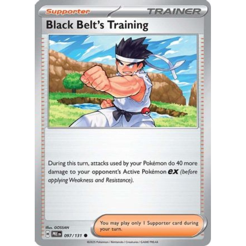 Black Belt's Training 097/131  - Reverse Holofoil SV Prismatic Evolutions - Common