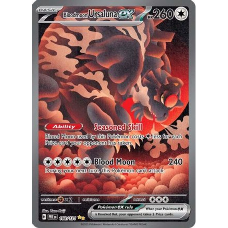 Bloodmoon Ursaluna ex 168/131  - Holofoil SV Prismatic Evolutions - Special Illustration Rare