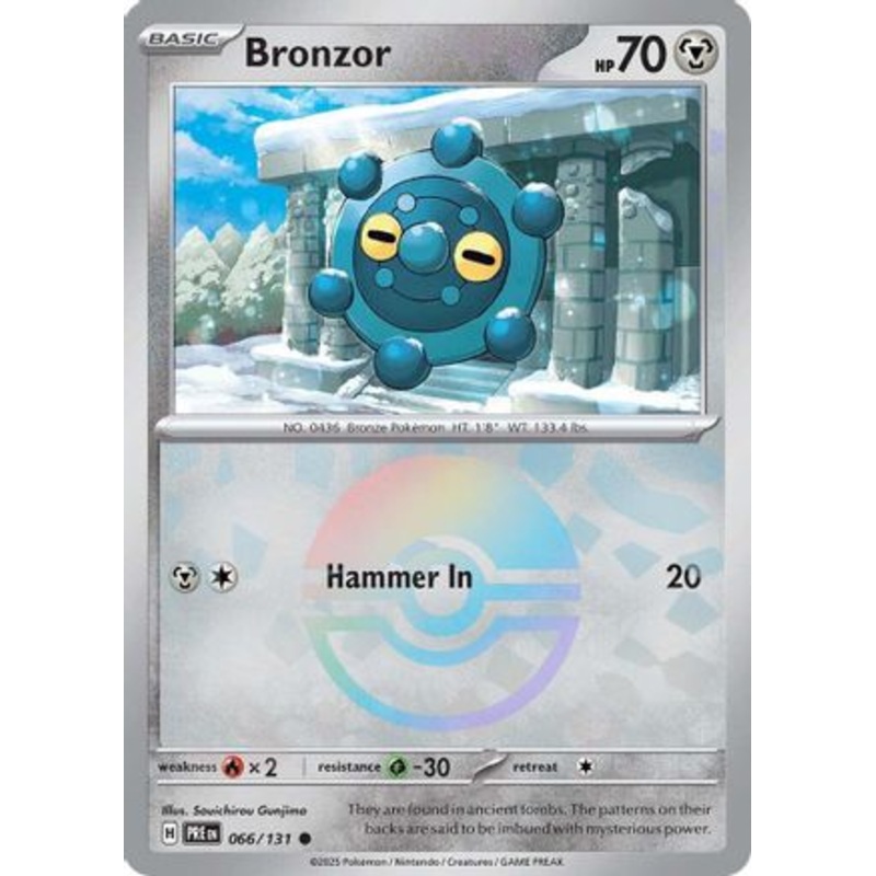 Bronzor (Poke Ball Pattern) 066/131  - Holofoil SV Prismatic Evolutions - Common