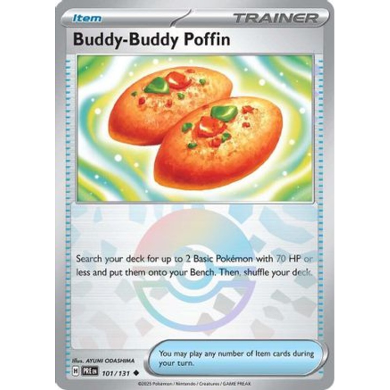 Buddy-Buddy Poffin (Poke Ball Pattern) 101/131  - Holofoil SV Prismatic Evolutions - Uncommon