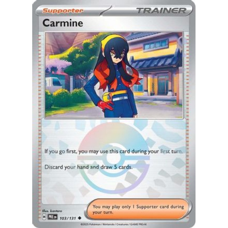 Carmine (Poke Ball Pattern) 103/131  - Holofoil SV Prismatic Evolutions - Uncommon