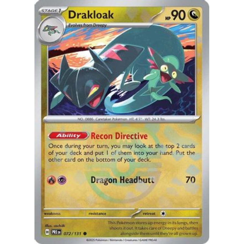 Drakloak (Master Ball Pattern) 072/131  - Holofoil SV Prismatic Evolutions - Common