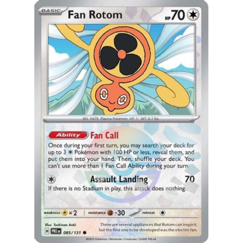 Fan Rotom (Poke Ball Pattern) 085/131  - Holofoil SV Prismatic Evolutions - Common