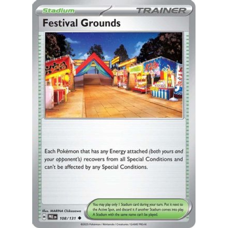 Festival Grounds 108/131  - Reverse Holofoil SV Prismatic Evolutions - Uncommon
