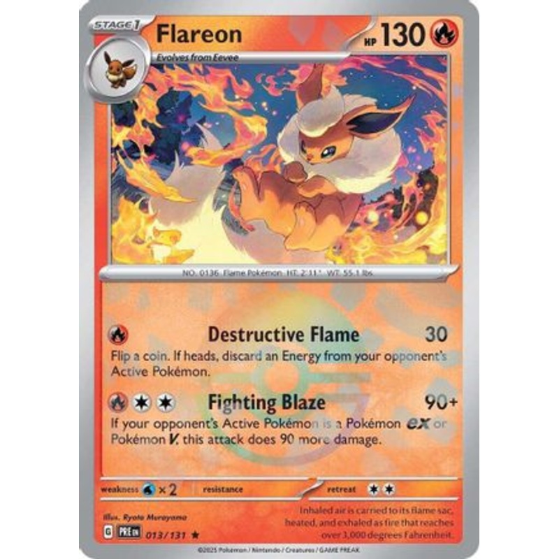 Flareon (Poke Ball Pattern) 013/131  - Holofoil SV Prismatic Evolutions - Rare