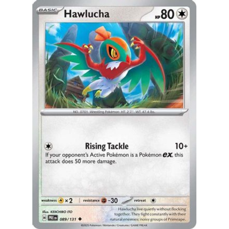 Hawlucha 089/131  - Reverse Holofoil SV Prismatic Evolutions - Uncommon