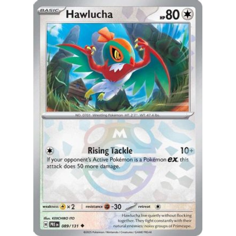 Hawlucha (Master Ball Pattern) 089/131  - Holofoil SV Prismatic Evolutions - Uncommon