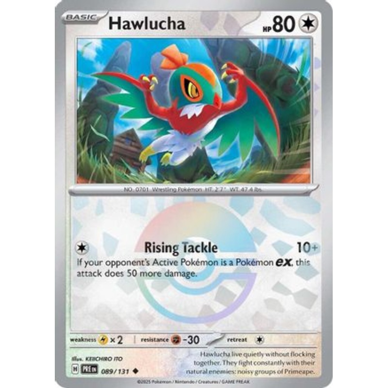 Hawlucha (Poke Ball Pattern) 089/131  - Holofoil SV Prismatic Evolutions - Uncommon