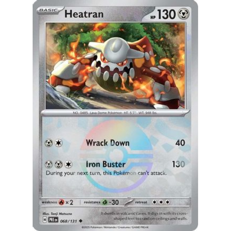 Heatran (Poke Ball Pattern) 068/131  - Holofoil SV Prismatic Evolutions - Uncommon
