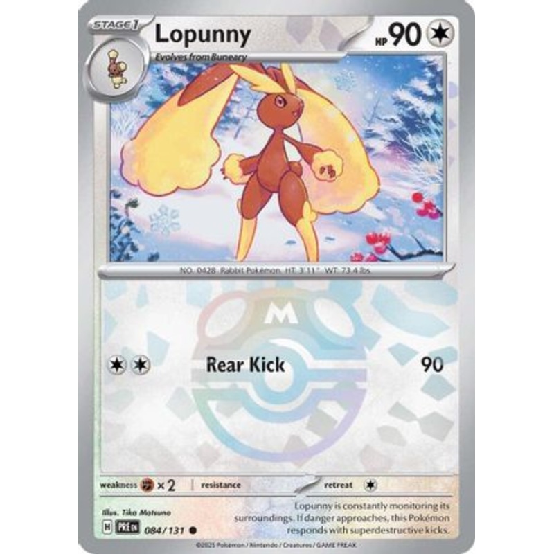 Lopunny (Master Ball Pattern) 084/131  - Holofoil SV Prismatic Evolutions - Common