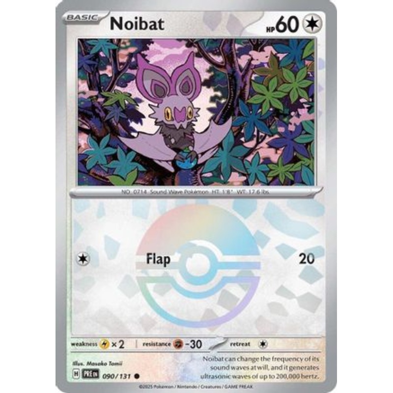 Noibat (Poke Ball Pattern) 090/131  - Holofoil SV Prismatic Evolutions - Common
